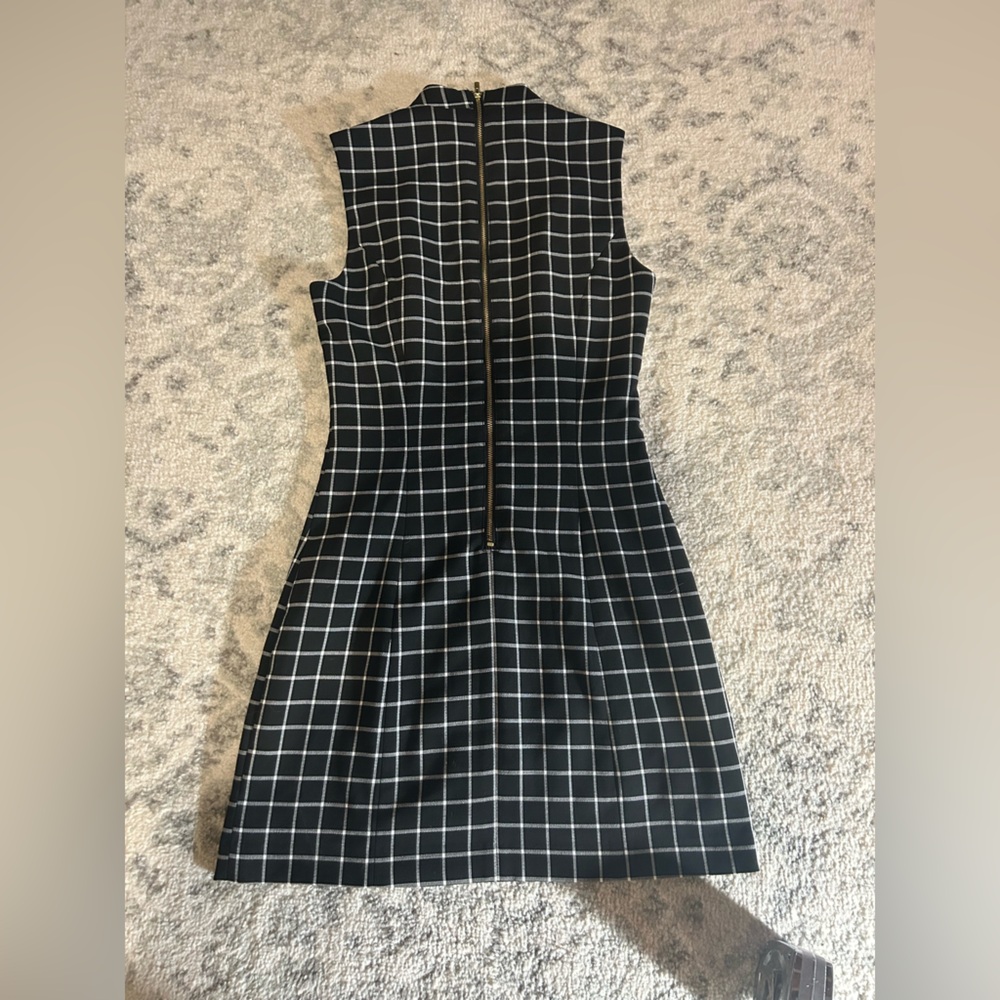 Black and white illusion pattern  size 6 H&M Holiday Little Black Dress - Picture 9 of 11
